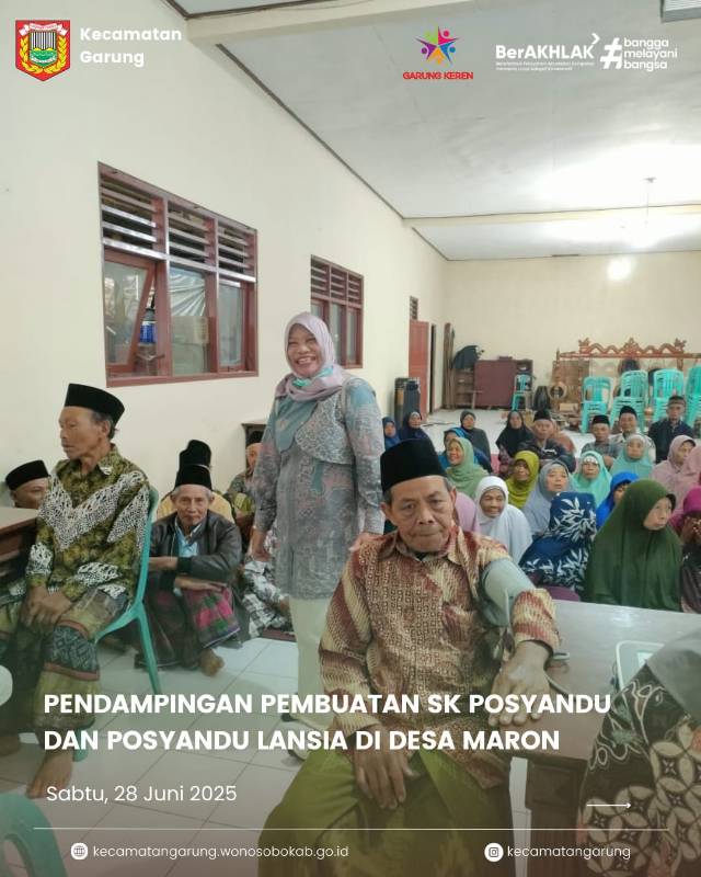 Pembuatan Standar Kerja Posyandu dan Posyandu Lansia Desa Maron